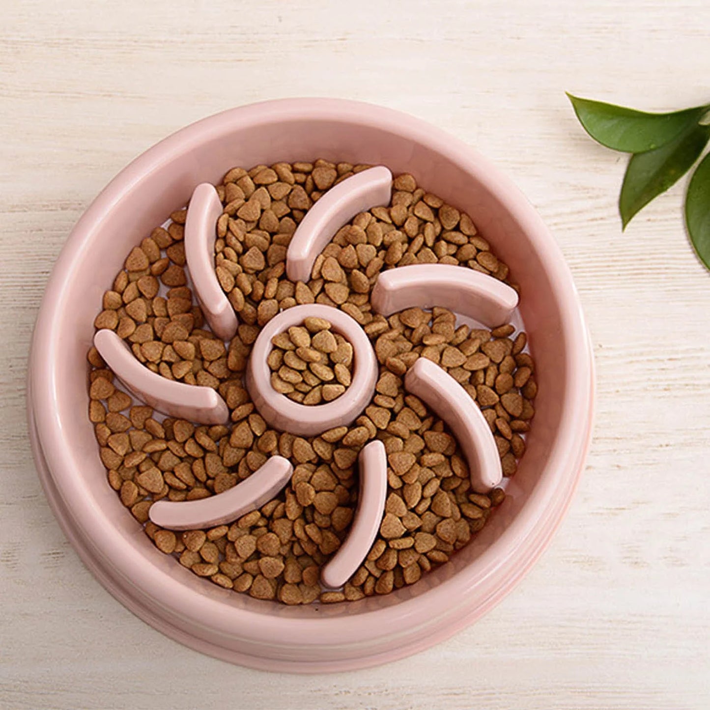 Ceramic Slow Feeder Bowl for Dogs & Cats – Raised Design Slows Eating, Aids Digestion – Available in 3 Colors, 4 Shapes